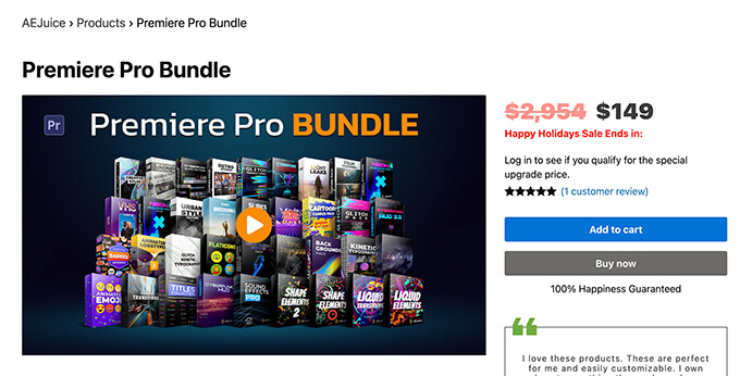 Adobe After Effects I Want It All Bundle Lifetime AEJuice 最安 安い 買い方 購入方法
