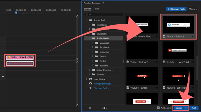 Adobe CC Premiere Pro Free Plugin extension Premiere Composer 無料 プラグイン エクステンション 無料 使い方 機能 解説 プリセット Replace 機能