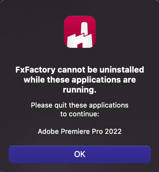 Adobe Premiere Pro After Effects Free Plugin FxFactory Uninstall アンインストール 方法