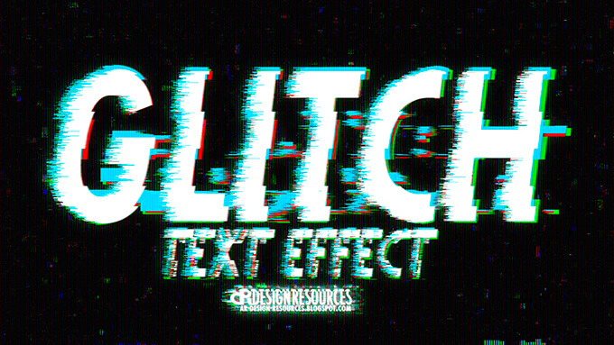 Photoshop Free Text Effect Cyber Pank Preset フォトショップ 無料 テキストエフェクト プリセット サムネイル デザイン おすすめ 素材 Glitch