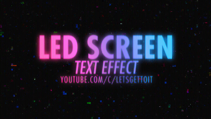 Photoshop Free Text Effect Cyber Pank Preset フォトショップ 無料 テキストエフェクト プリセット サムネイル デザイン おすすめ 素材 LED Screen