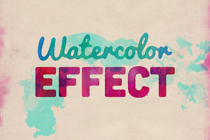 Photoshop Free Text Effect Preset psd フォトショップ 無料 テキストエフェクト 水彩 絵の具 プリセット サムネイル デザイン 素材 Water Color