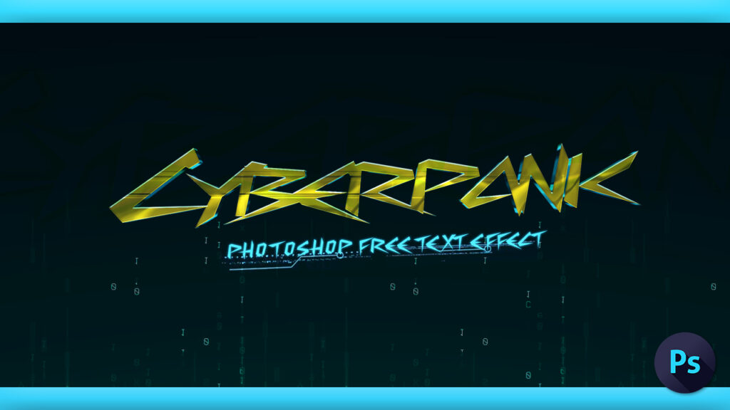 Photoshop Free Text Effect Cyberpank Preset フォトショップ 無料 テキストエフェクト プリセット サムネイル デザイン おすすめ 素材