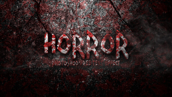 Photoshop Free Text Effect Horror Preset フォトショップ 無料 テキストエフェクト プリセット サムネイル デザイン おすすめ