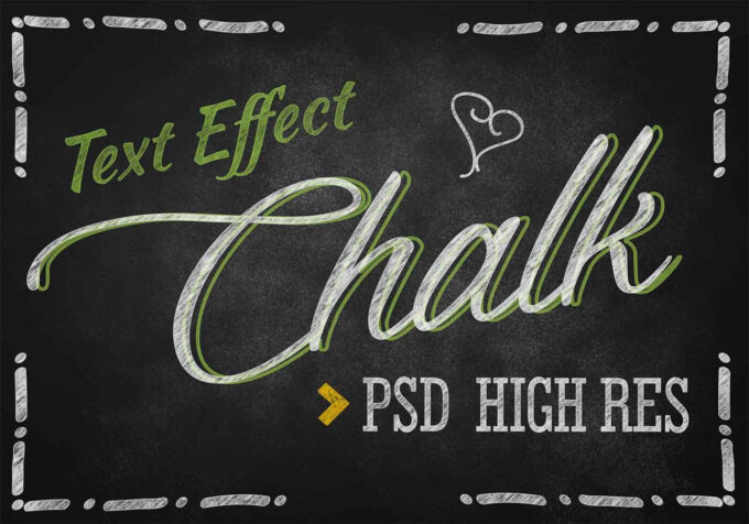 Photoshop Free Text Effect Unique Preset psd フォトショップ 無料 テキストエフェクト プリセット サムネイル デザイン 手書き Chalk