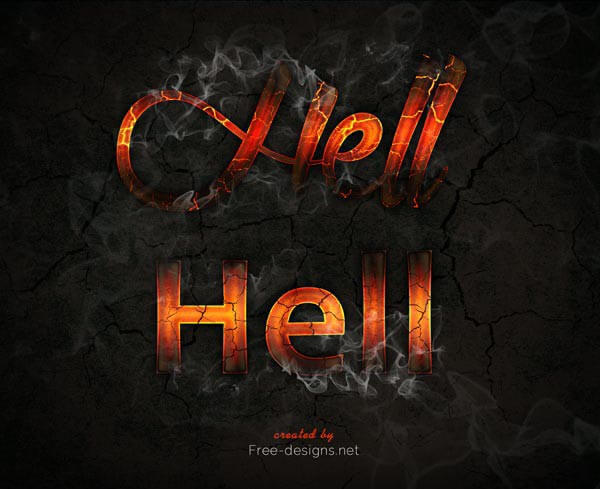 Photoshop Free Text Effect Horror Preset psd フォトショップ 無料 テキストエフェクト プリセット サビ サムネイル デザイン Fire Hell