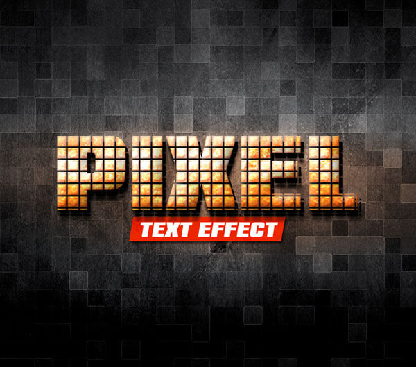Photoshop Free Text Effect Unique Preset psd フォトショップ 無料 テキストエフェクト プリセット サムネイル デザイン Pixel