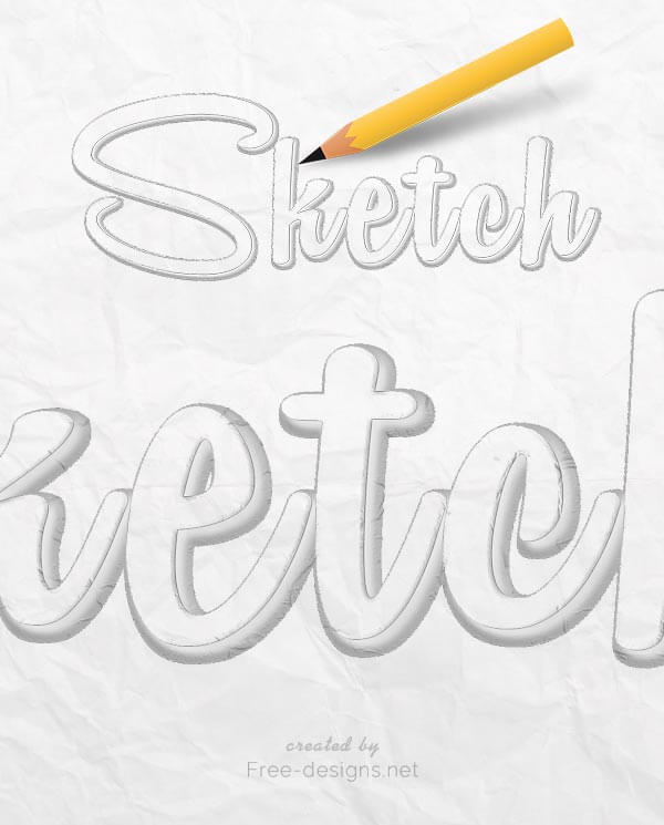 Photoshop Free Text Effect Unique Preset psd フォトショップ 無料 テキストエフェクト プリセット サムネイル デザイン Sketch