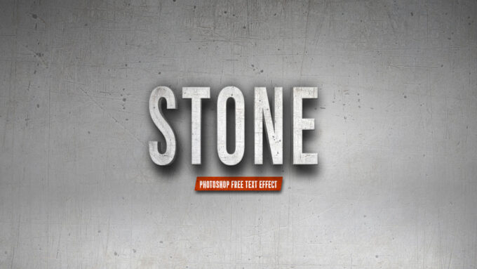 Photoshop Free Text Effect Rock Wall Stone Preset フォトショップ 無料 テキストエフェクト プリセット サムネイル デザイン おすすめ