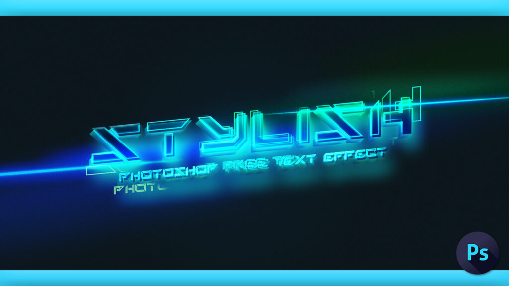 Photoshop Free Text Effect Glow Stylish Preset フォトショップ 無料 テキストエフェクト プリセット サムネイル デザイン おすすめ