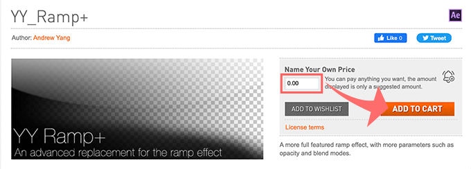 Adobe After Effects Free Gradation Plugin YY_Ramp+ 無料 グラデーション プラグイン aescripts+aepluins ダウンロード方法