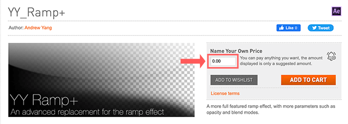 Adobe After Effects Free Gradation Plugin YY_Ramp+ 無料 グラデーション プラグイン aescripts+aepluins 0円