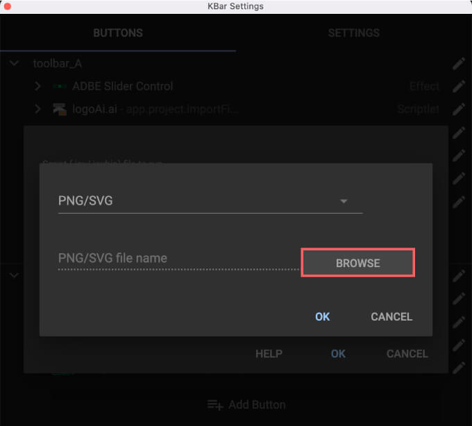 Adobe After Effects Free Script Plugin Trim Pack 無料 スクリプト プラグイン KBar  ボタン アイコン 設定 PNG /SVG BROWSE