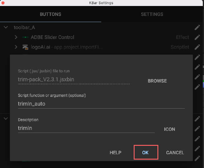Adobe After Effects Free Script Plugin Trim Pack 無料 スクリプト プラグイン KBar  ボタン 設定 方法
