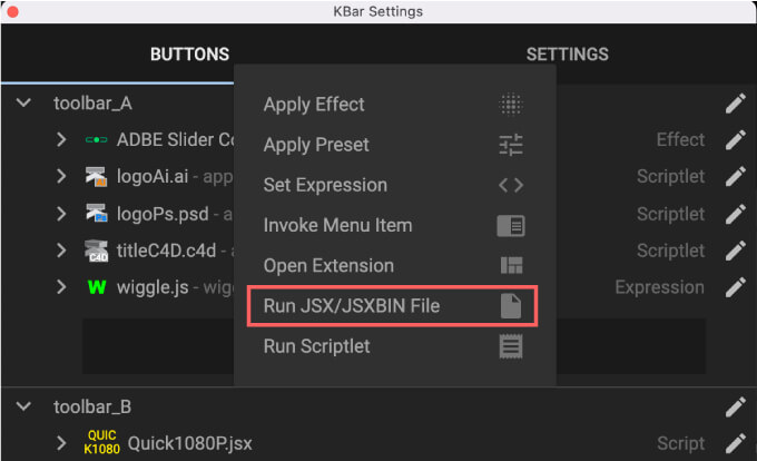 Adobe After Effects Free Script Plugin Trim Pack 無料 スクリプト プラグイン KBar 引数 登録 方法 Run JSX/JXSBIN File