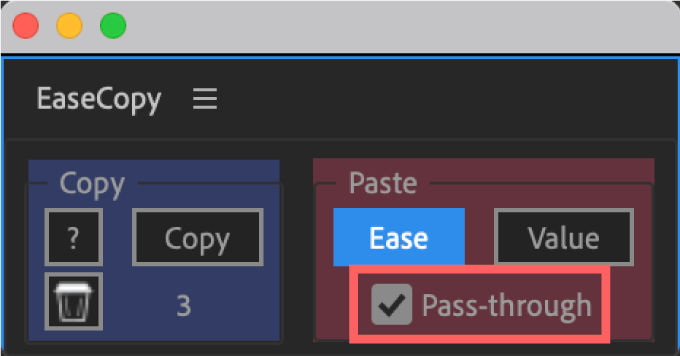 Adobe After Effects Free Script Ease Copy Pass-through ON  イージング コピペ
