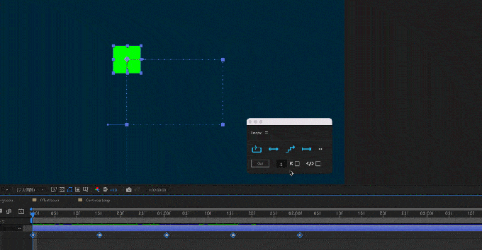 Adobe After Effects Loopy エクスプレッション ループ  Set keyframe modifier 使い方 numKeyframes=2