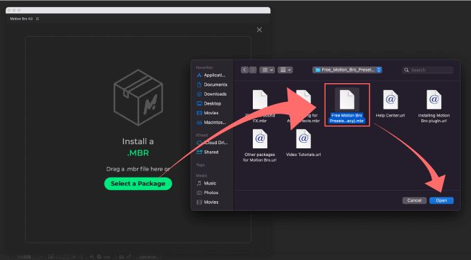 Adobe After Effects Motion Bro 無料 プラグイン パッケージ インストール 方法 手順 mbr