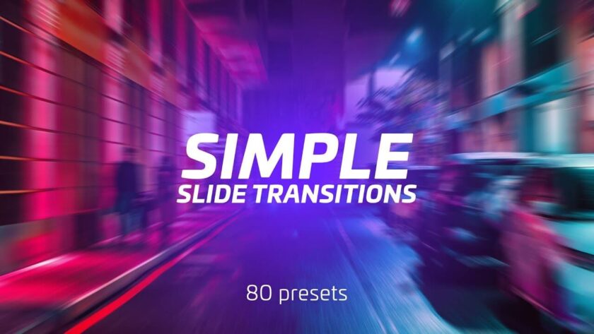 Adobe After Effects Motion Bro 無料 プラグイン トランジション スライド プリセット パック Simple Slide