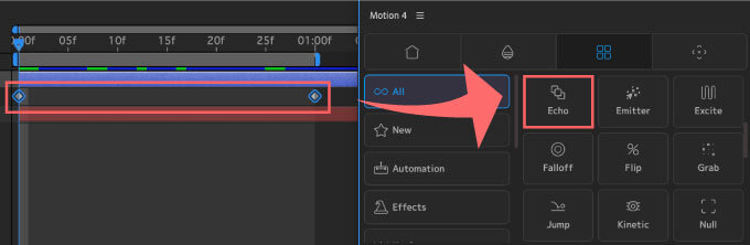 Adobe After Effects Motion4 Echo 使い方 機能