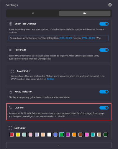 Adobe After Effects Motion4 機能 使い方 設定 Settings Live Poll