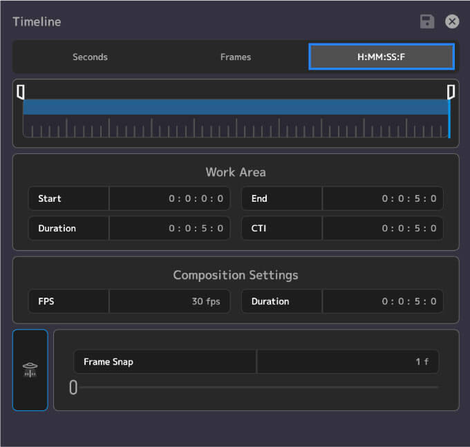 Adobe After Effects Motion4 Timeline H:MM:SS:F