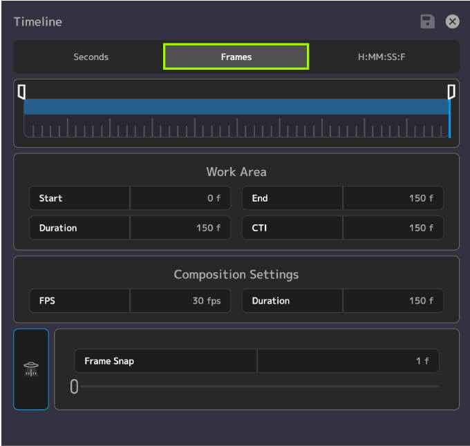 Adobe After Effects Motion4 Timeline Frames