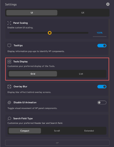 After Effects Motion4 Settings Tools Display 機能 使い方