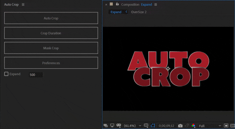 Adobe After Effects Auto Crop 機能 使い方 解説 ダウンロード インストール 方法