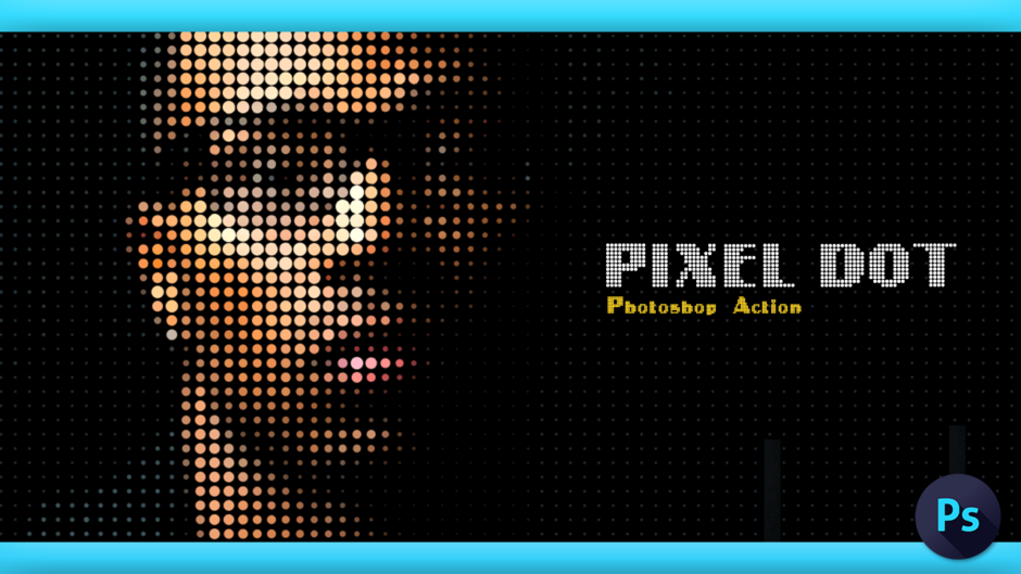 Adobe Photoshop Free Action Material フリー アクション 素材 ピクセル ドット pixel dot
