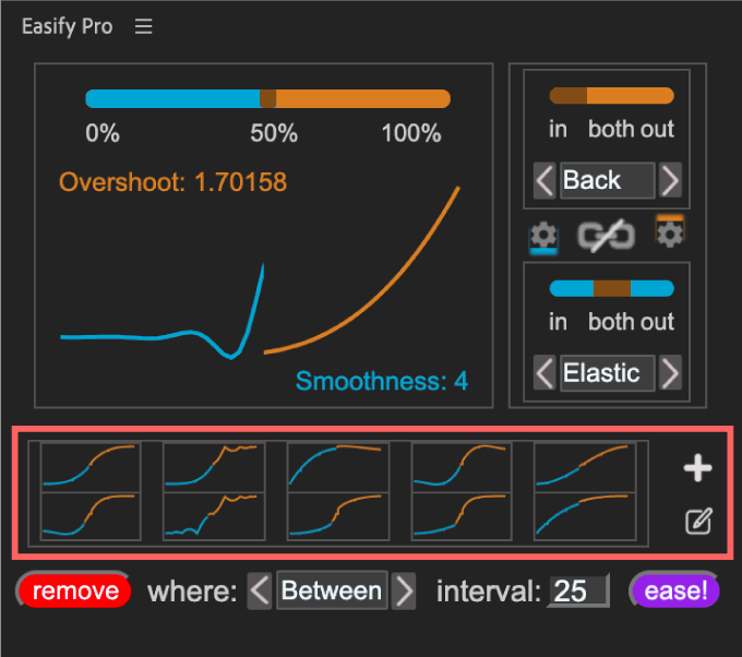 Adobe Premiere Pro Easify Pro カーブ 保存 使い方 便利