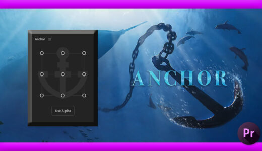 【Premiere Pro（プレミアプロ）】アンカーポイントを自在にコントロールできるエクステンション『Anchor』を紹介!!