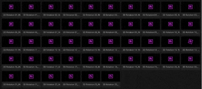 Adobe Premiere Pro Motion Presets for Premiere Pro 便利 おすすめ プリセット 3D Rotation