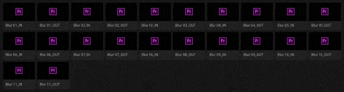 Adobe Premiere Pro Motion Presets for Premiere Pro 便利 おすすめ プリセット Blur