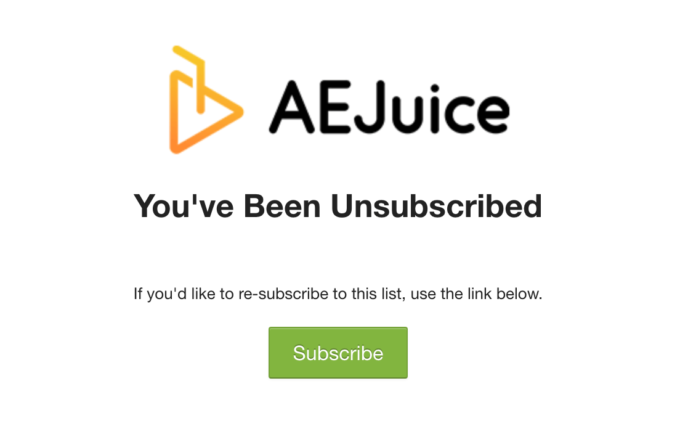 AE Juice セール バーゲン 情報 ニュースレター メール 登録 解除 方法