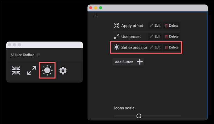 AEJuice ToolBar 無料 エクステンション ボタン 設定 Set extension Save