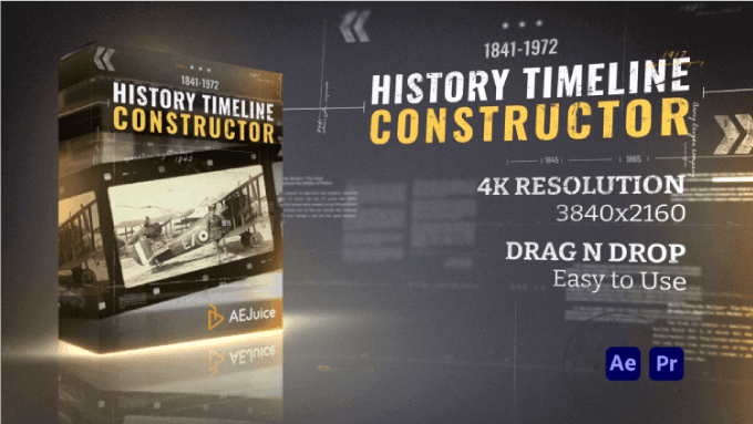 After Effects AEJuice I Want It All Bundle Lifetime History Timeline Constructor
