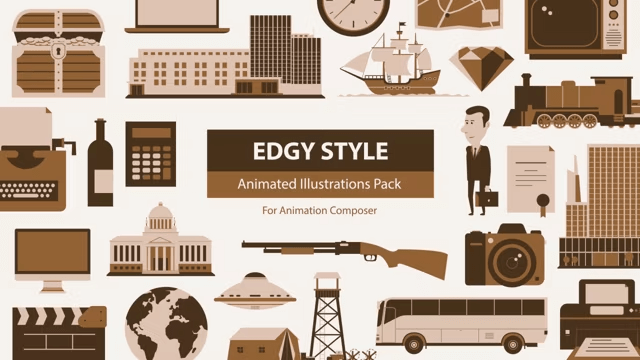 After Effects Animation Composer Edgy Style Illustrations
