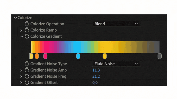 After Effects Dust Transition Colorize 使い方