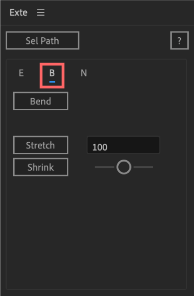 After Effects Exte Bend パスを曲げる