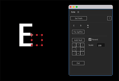 After Effects Exte Add Null Size 100