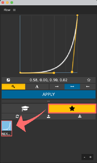 After Effects Flow User Curves Save 使い方 プリセット お気に入り 登録