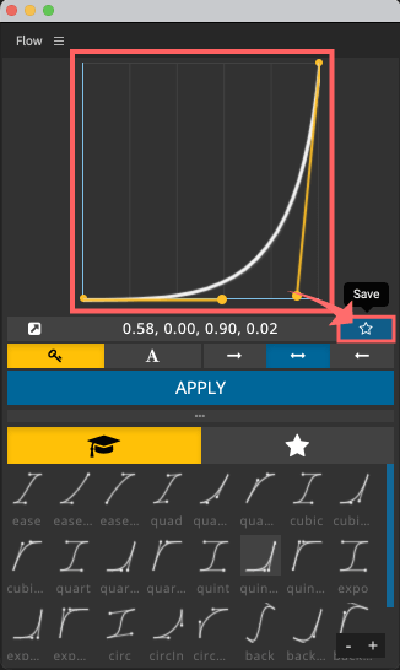 After Effects Flow User Curves Save 使い方 プリセット お気に入り 登録