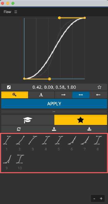 After Effects Flow User Curves User Library Inport 使い方 読み込み インポート 方法