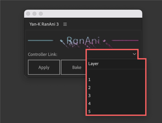 After Effects RanAni Yan-K 機能 使い方 Controller Link