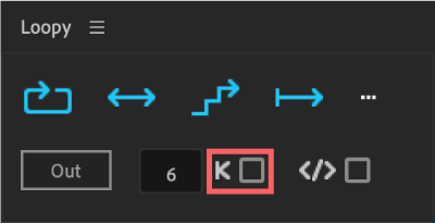 Adobe After Effects Loopy 機能 使い方 Limit keyframe modifier to existing keyframes