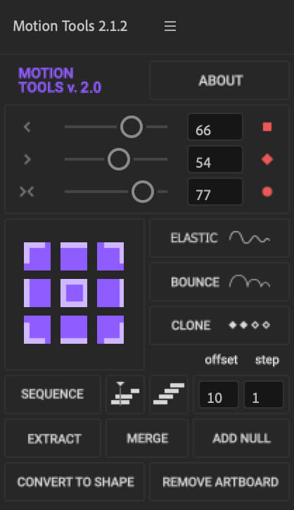 After Effects Motion Tools パネル