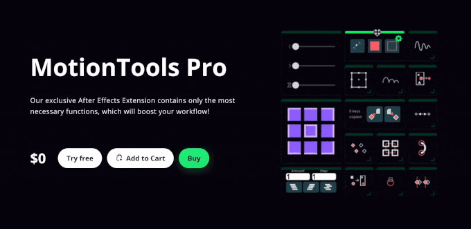 After Effectsで無料で使えるMoiton Tools Pro