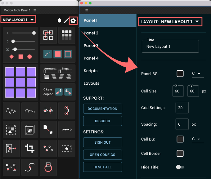 After Effects 無料 Motion Tools Pro 新機能 パネル Layout 設定 方法