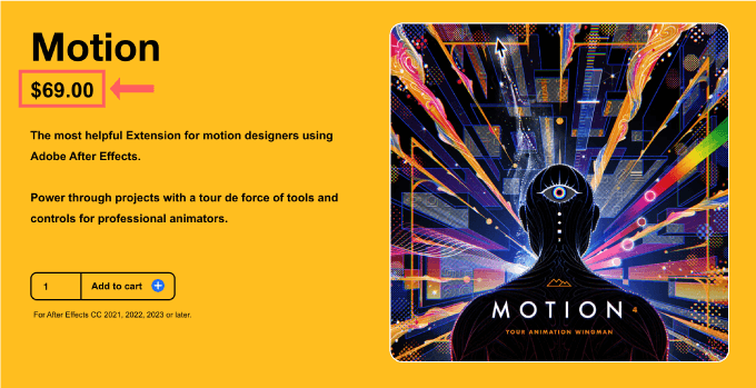 After Effects Motion4 販売ページ